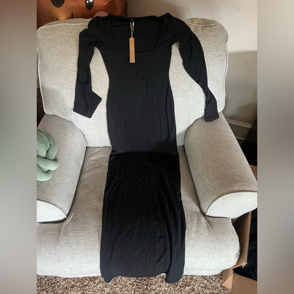 Skims petite long sleeve maxi dress